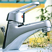 Chrome Finish Solid Brass Bathroom Sink Faucet