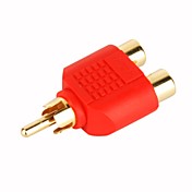 komposiitti RCA 2 naaras ja 1 uros muunnin tulppa (smqc047)