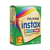 Fujifilm paquete de dos instax película instantánea 20 fotos en color (dce132)