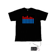 Sound und Musik aktiviert el Visualizer vu-Spektrum Tänzer T-Shirt (4 * aaa)