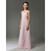 A-line Spaghetti Straps Floor-length Chiffon Junior Bridesmaid Dress