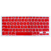 couverture silicium clavier QWERTY pour mac book (rouge)