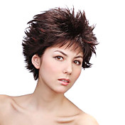 sin tapón sintético corto castaño rojizo peluca de color marrón con el pelo liso estilo punk (0463-6.10-228)
