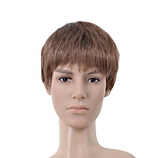 Capless Short Brown Straight Hair Wig