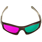 re-brukbar plastrammen harpiks objektiv anaglyphic magenta + grønn 3d briller