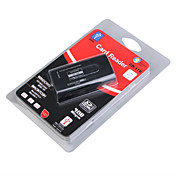 alles-in-een mini-usb 2.0 MS / MS Pro / MS Duo / T-Flash / SDHC / SD / MMC kaartlezer (zwart)