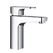 Chrome Finish Solid Brass Bathroom Sink Faucet
