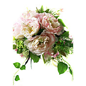Elegant Silk Hibiscus With Chiffon Decoration Round Wedding Bouquet/ Bridal Bouquet