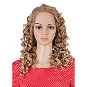 Lace Front Long Top Grade Quality Synthetic Golden Blonde Curly Hair Wig