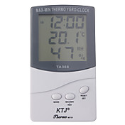 digitale lcd buiten / binnen temperatuur hygrometer thermometer met klok ta368