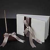 Schokolade satin Gästebuch und Pen-Set