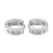 mannen titanium staal met zirconia oorbellen