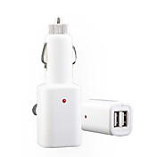 Dual Port USB Car Charger with 12V Socket 1000mA