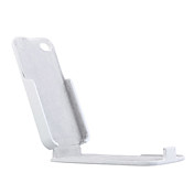 Carcasa Dura de Caucho y Cuero para el iPhone 4 - Blanca