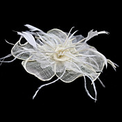Gorgeous Flax/ Organza With Feather Wedding Bridal Headpiece