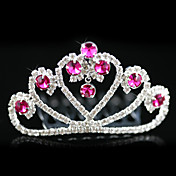liga com strass tiara de casamento da menina de flor / headpiece