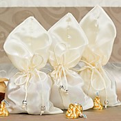 Ivory Silk Wedding Favor Pouches (Set of 12)