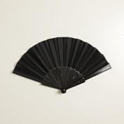 Black Silk Hand Fans (set of 6)