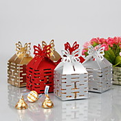 Double Happiness Cut–out Favor Box With Butterfly Top (Set of 12)