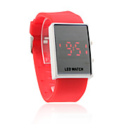 silicone rosso band unisex led rosso sport orologio da polso