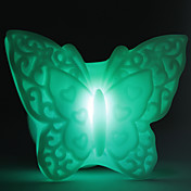 desejando borboleta luz da noite LED colorido (3xag13)