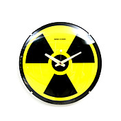 Nuclear Radiation Sign Glass Analog Wall Clock