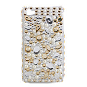 caso pvc com tampa de proteção jóia para iphone4