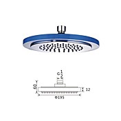 8 inch Blue Shower Head