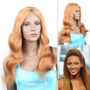 beyonce modischen Stil benutzerdefinierte volle Spitze natürlichen Welle 16 "indisches Remy Haar - 26 Farben zur Auswahl
