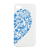 amantes da tampa da caixa de proteção em pvc para iphone4 (branco)