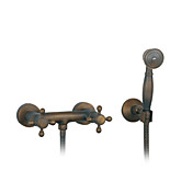 Fixation murale en laiton antique robinet de douche ensemble