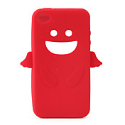 angelo di protezione in gel di silice per caso iphone4 - rosso