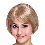 Part Hand Tied Capless Bob High Quality Synthetic Light Golden Hair Wig