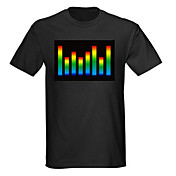 Geräusch- und Musik- aktiviertes LED T-Shirt (4 * aaa)