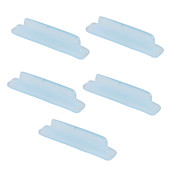 Anti-Staub-Gummistopfen für iPad, iPhone und iPod (5er-Pack, klar, blau)