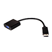 mini porta exibição para vga adaptador (preto)