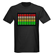 Sound und Musik aktiviert Spektrum VU-Meter el Visualizer führte T-Shirt (4 * aaa)
