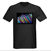 Sound und Musik aktiviert Spektrum VU-Meter el Visualizer führte T-Shirt (4 * aaa)