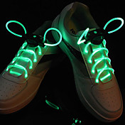 Flash crescere bastone verde chiaro impermeabile led lacci delle scarpe (1 coppia)