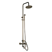 Wall Mount Antique Brass Shower Faucet Set