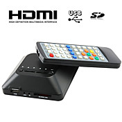 HD mini multi-media player TV, tukee usb, sd-kortti ja hdd, HDMI-lähtö
