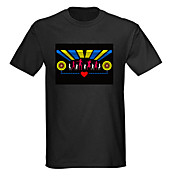 Sound und Musik aktiviert el Visualizer vu-Spektrum Tänzer führte T-Shirt (4 * aaa)
