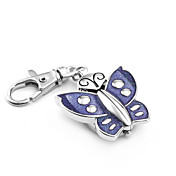 vlinder sleutelhanger horloge (blauw)