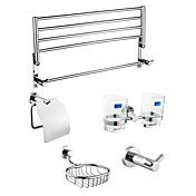 5-Pieces Bathroom Hardware Accessory Set Chrome Finish