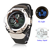Reloj Pulsera Análogo Automático de Muchas Pantallas con Correa de Silicona (Negro)