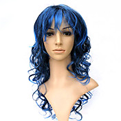 Capless Long 100% Kasi Fiber Blue Costume Party Wig
