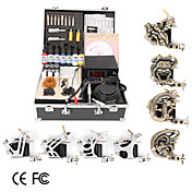 8 geweren tattoo kit met lcd kracht en 7 kleuren inkt