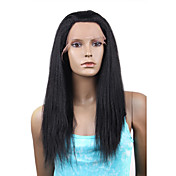 Full Lace Kinky Straight 16" Indian Remy Hair Custom Wig- 26 Colors To Choose