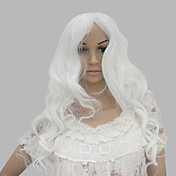 resistente al calor sin tapa larga peluca blanca de moda Costume Party