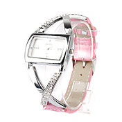 Elegante Reloj Tipo Brazalete Futurista Quartz Con Decoración de Gemas - De Mujer